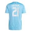 Maillot de Supporter Belgique Castagne 21 Extérieur Euro 2024 Pour Homme
